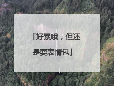 好累哦,但还是要表情包