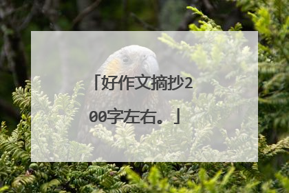 好作文摘抄200字左右。