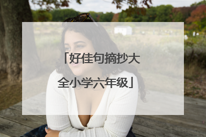 好佳句摘抄大全小学六年级