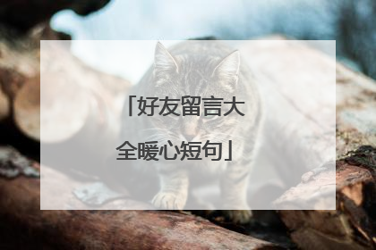 好友留言大全暖心短句