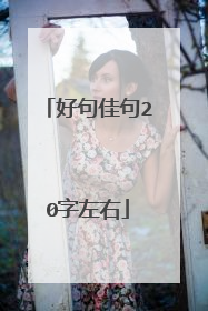 好句佳句20字左右