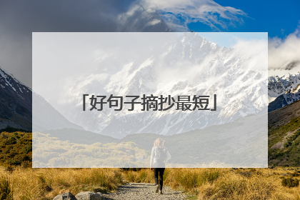 好句子摘抄最短