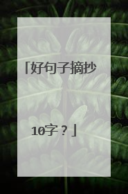好句子摘抄10字?
