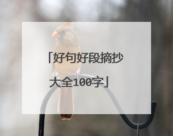 好句好段摘抄大全100字
