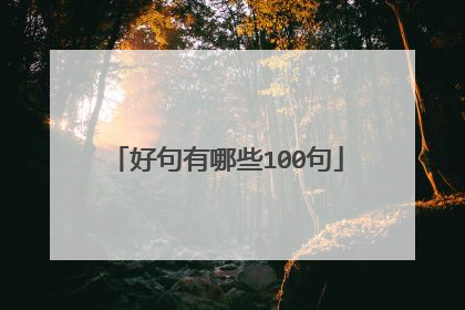 好句有哪些100句