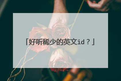 好听稀少的英文id?