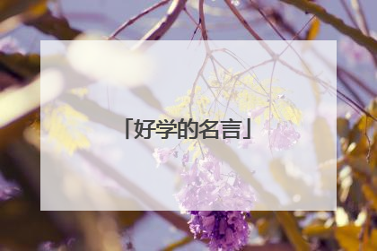 好学的名言