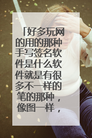 好多玩网的用的那种手写签名软件是什么软件就是有很多不一样的笔的那种，像图一样，求软件名