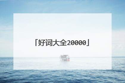 好词大全20000
