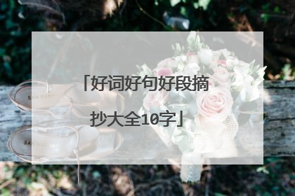 好词好句好段摘抄大全10字