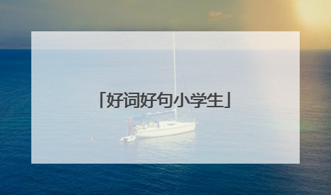 好词好句小学生