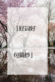 好词好句摘抄