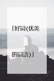 好词(优美的词语)