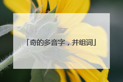 奇的多音字，并组词