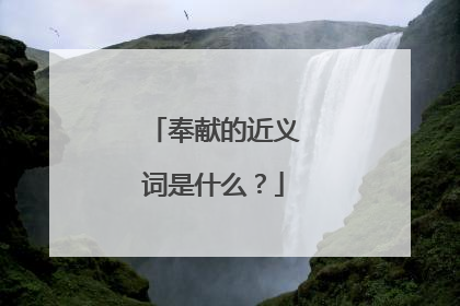 奉献的近义词是什么？