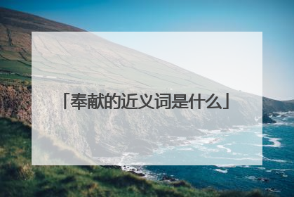 奉献的近义词是什么