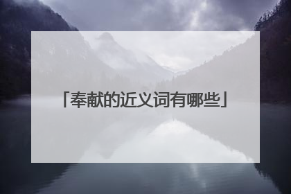 奉献的近义词有哪些