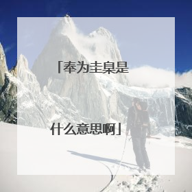 奉为圭臬是什么意思啊