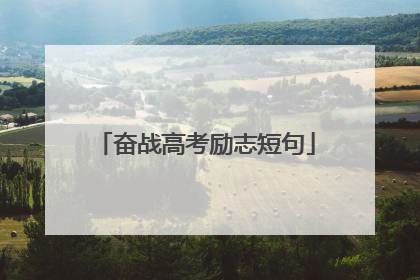 奋战高考励志短句