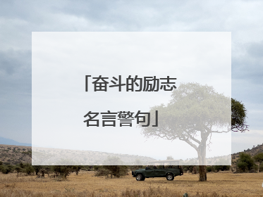 奋斗的励志名言警句