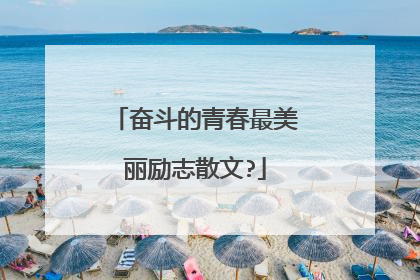奋斗的青春最美丽励志散文?