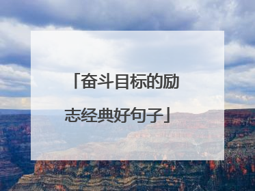 奋斗目标的励志经典好句子