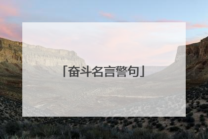 奋斗名言警句