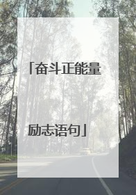 奋斗正能量励志语句