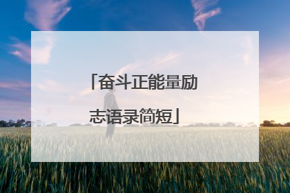 奋斗正能量励志语录简短