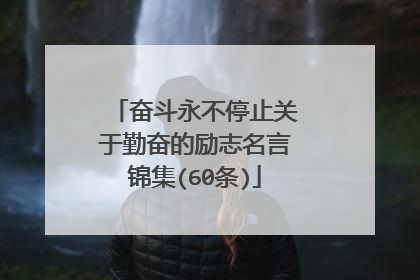 奋斗永不停止关于勤奋的励志名言锦集(60条)