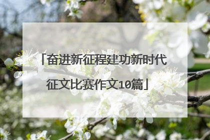 奋进新征程建功新时代征文比赛作文10篇