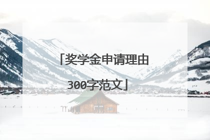 奖学金申请理由300字范文