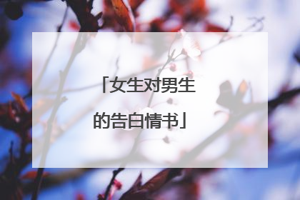 女生对男生的告白情书