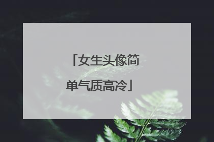 女生头像简单气质高冷