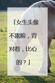 女生头像不露脸，背对着，比心的？