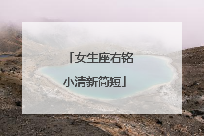 女生座右铭小清新简短