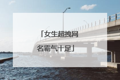 女生超拽网名霸气十足