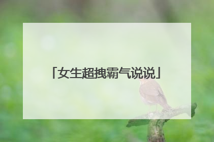 女生超拽霸气说说