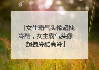 女生霸气头像超拽冷酷,女生霸气头像超拽冷酷高冷