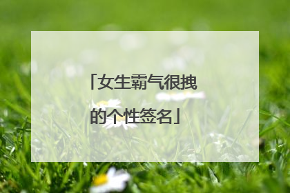 女生霸气很拽的个性签名