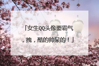 女生QQ头像要霸气,拽,酷的帅呆的!