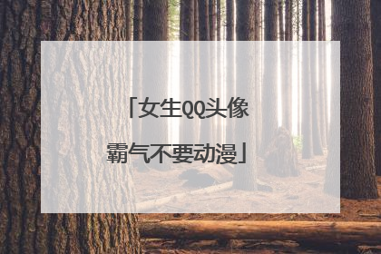 女生QQ头像霸气不要动漫