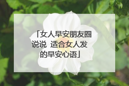 女人早安朋友圈说说 适合女人发的早安心语