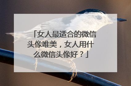 女人最适合的微信头像唯美，女人用什么微信头像好？