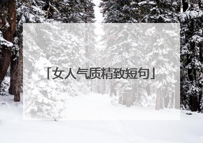 女人气质精致短句