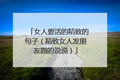 女人要活的精致的句子（精致女人发朋友圈的说说）