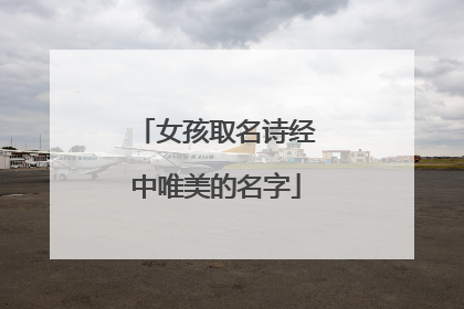 女孩取名诗经中唯美的名字