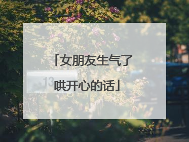 女朋友生气了哄开心的话