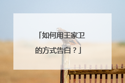 如何用王家卫的方式告白?