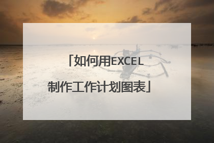 如何用EXCEL制作工作计划图表